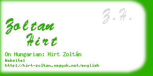 zoltan hirt business card