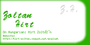 zoltan hirt business card